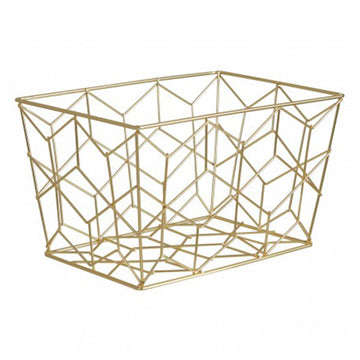 Vertex Contour Matte Gold Storage Basket