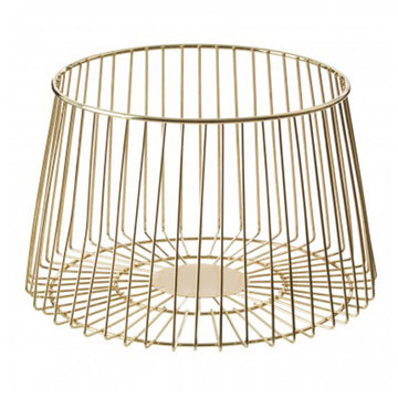 Vertex Deco Matte Gold Large Fruit Basket