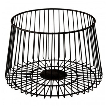 Vertex Deco Matte Black Large Fruit Basket