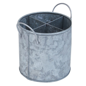 2-Set Drummond Galvanised Steel Utensil  Organiser and Tissue Box