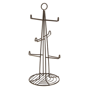 Vertex Black Nickel 6 Cup Mug Tree