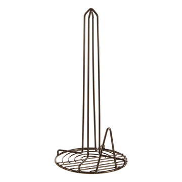 Vertex Black Nickel Kitchen Roll Holder with Round Base