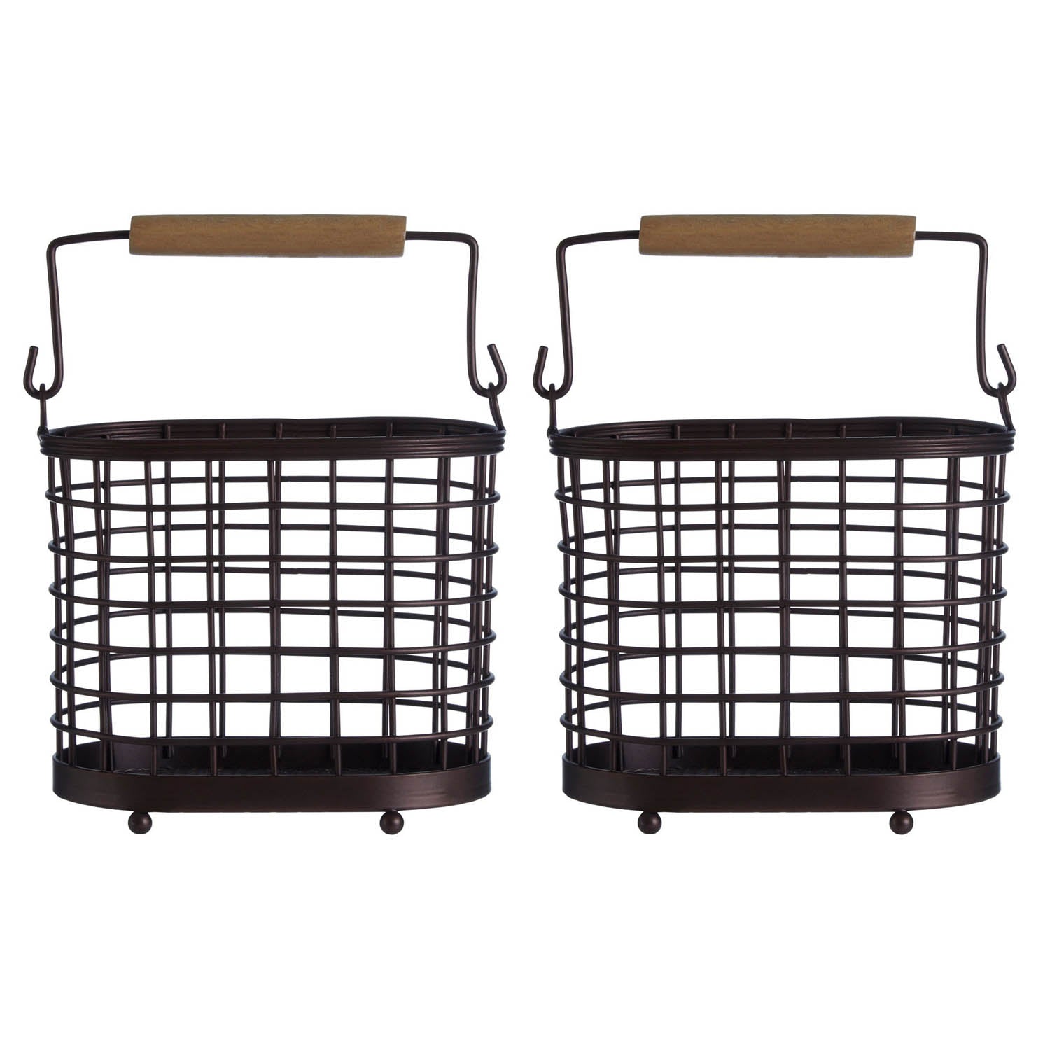 2pcs Vertex Oval Bronze Utensil Holder Rack