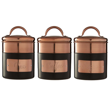 3PCS Charcoal Stainless Steel Canister