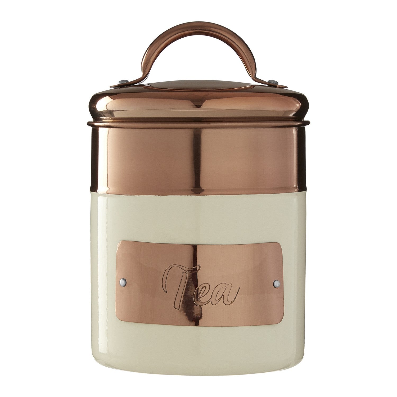Prescott Cream Copper Tea Canister