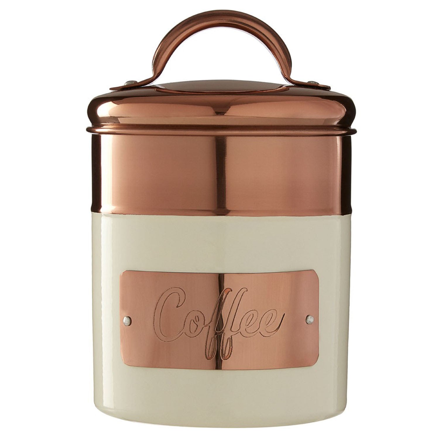 Prescott Cream Copper Coffee Canister