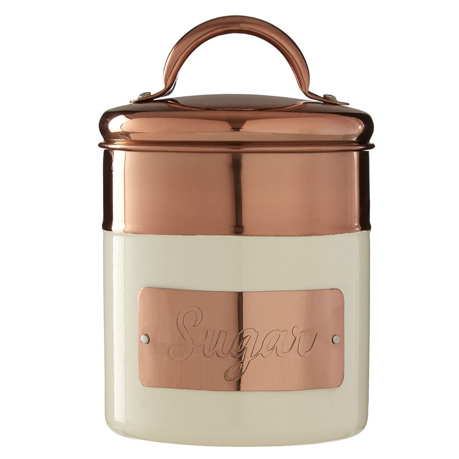 Prescott Cream Copper Sugar Canister