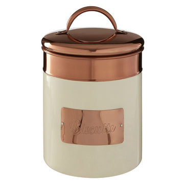 Prescott Cream Copper Biscuit Canister