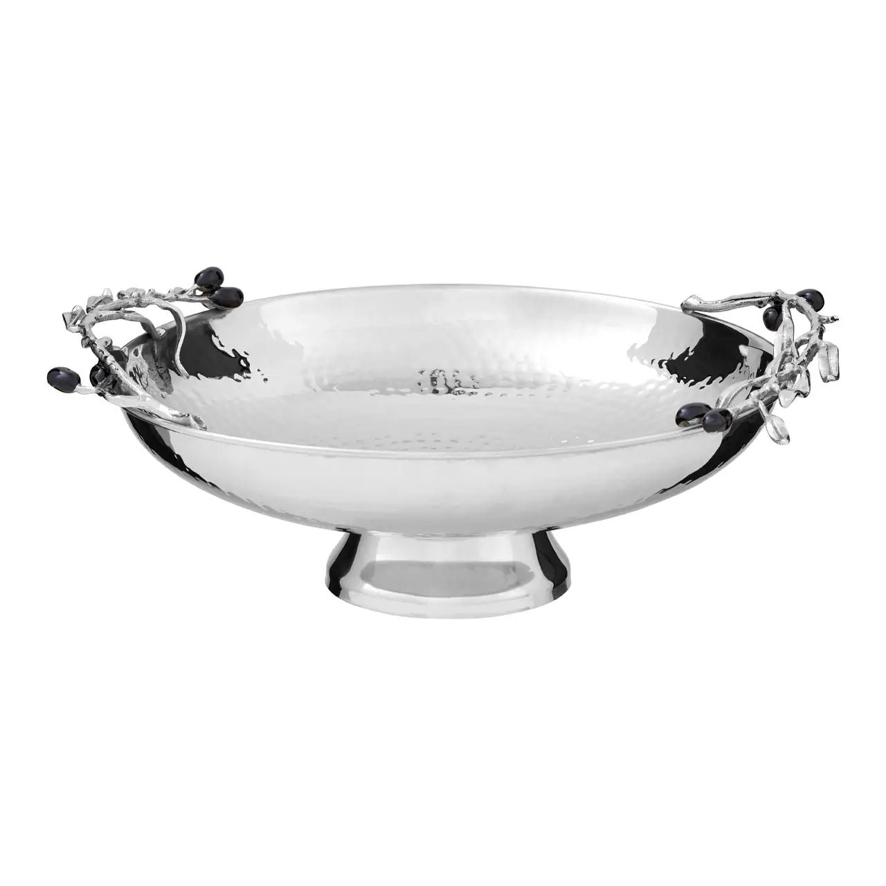 Mireya Silver Stainless Steel Grapes Detail Fruit Bowl