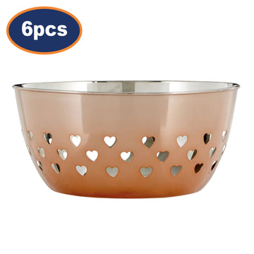 Set Of 6 Stainless Steel Rose Gold Fruit Bowl