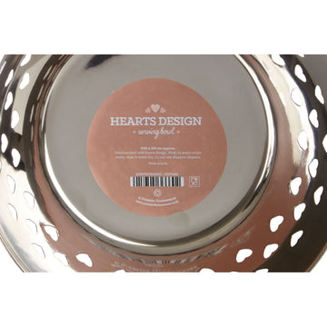 Stainless Steel Ivory Bowl Hearts Design