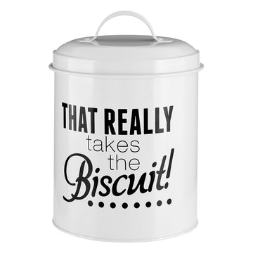 Pun & Games Metal Biscuit Canister