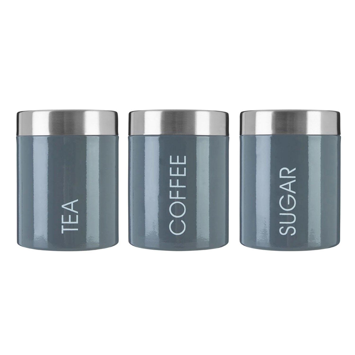 Set of 3 Liberty Canisters Grey