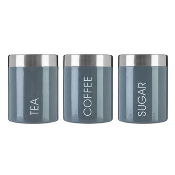 Set of 3 Liberty Canisters Grey