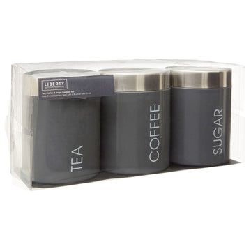 Set of 3 Liberty Canisters Grey