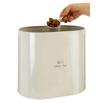 Lucky Dog 12L Beige Pet Food Storage Canister