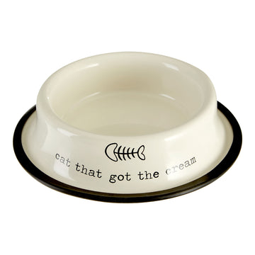 Adore Pets 0.4L Cat That Got The Cream Bowl