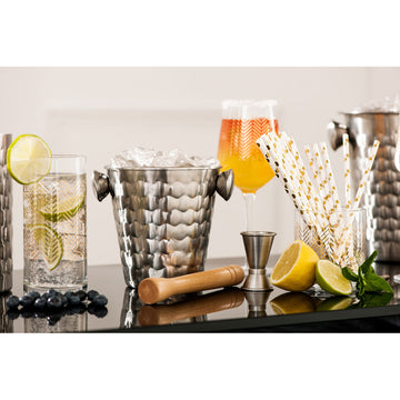 3pcs 14cm Stainless Steel Honeycomb Ice Bucket