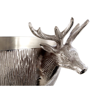 Buck Nickel Finish Metal Punch Bowl