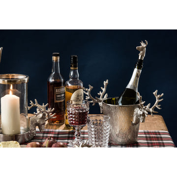 Buck Nickel Finish Metal Wine Cooler