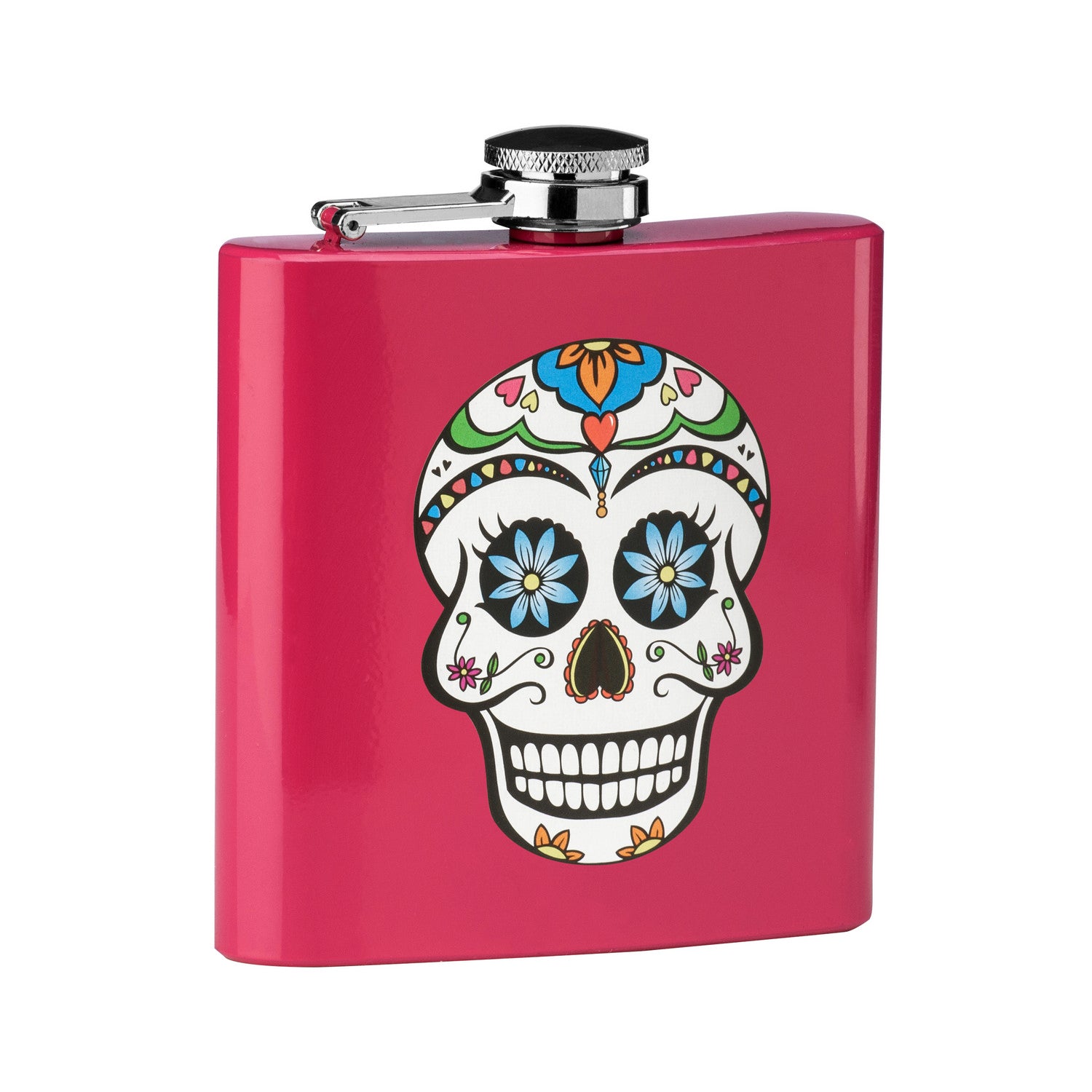 6oz Skull Pink Liquor  Flask