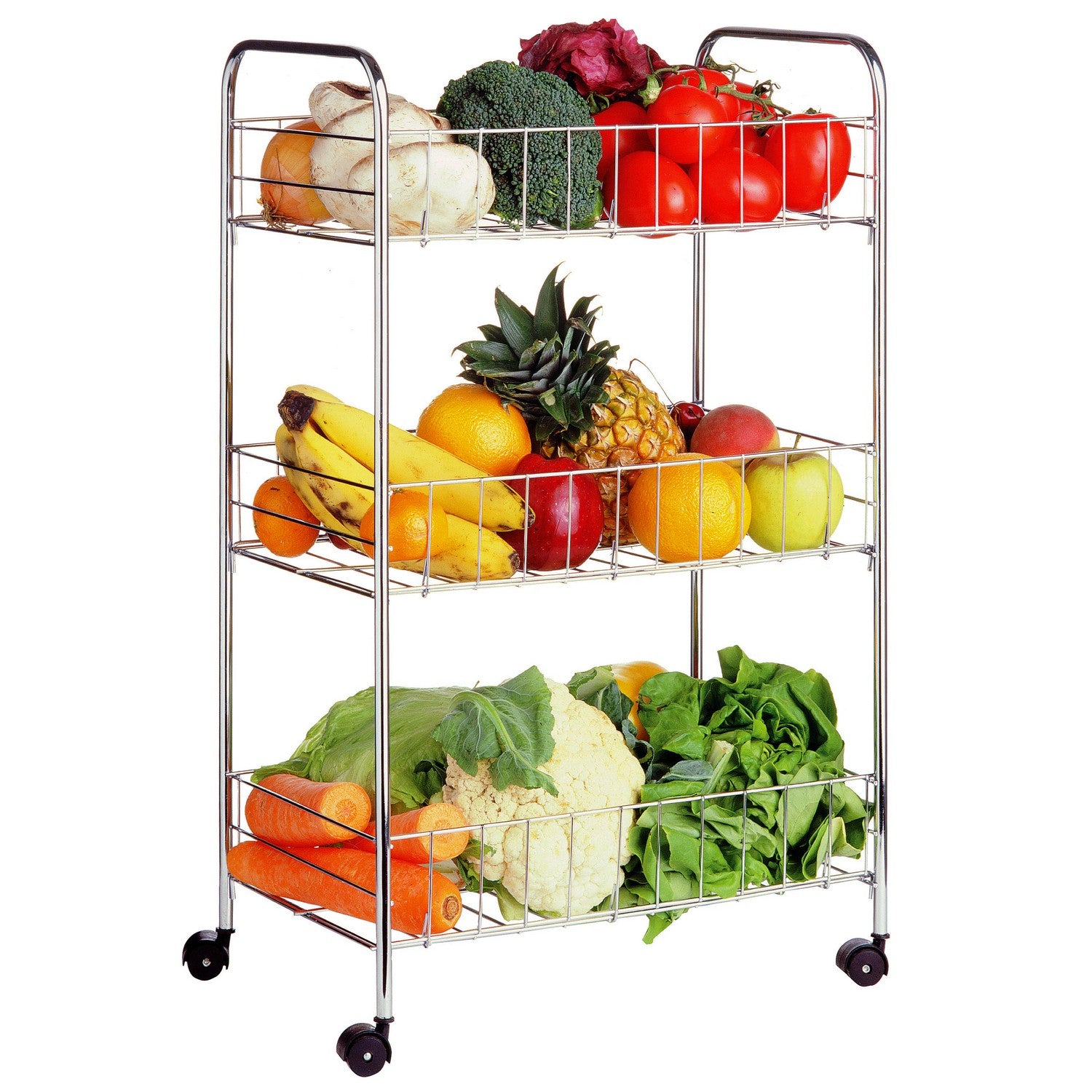 3 Tier Kitchen Wheeled Trolley