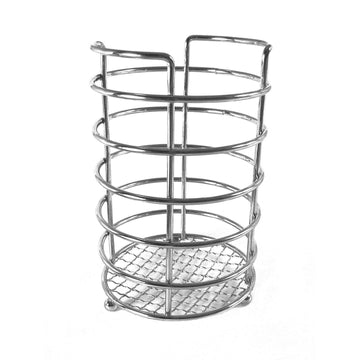 Chrome Metal Kitchen Utensils Holder Rack Storage