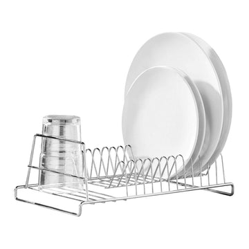 Metal Chrome Polished 12 Dish Plates Drainer Rack
