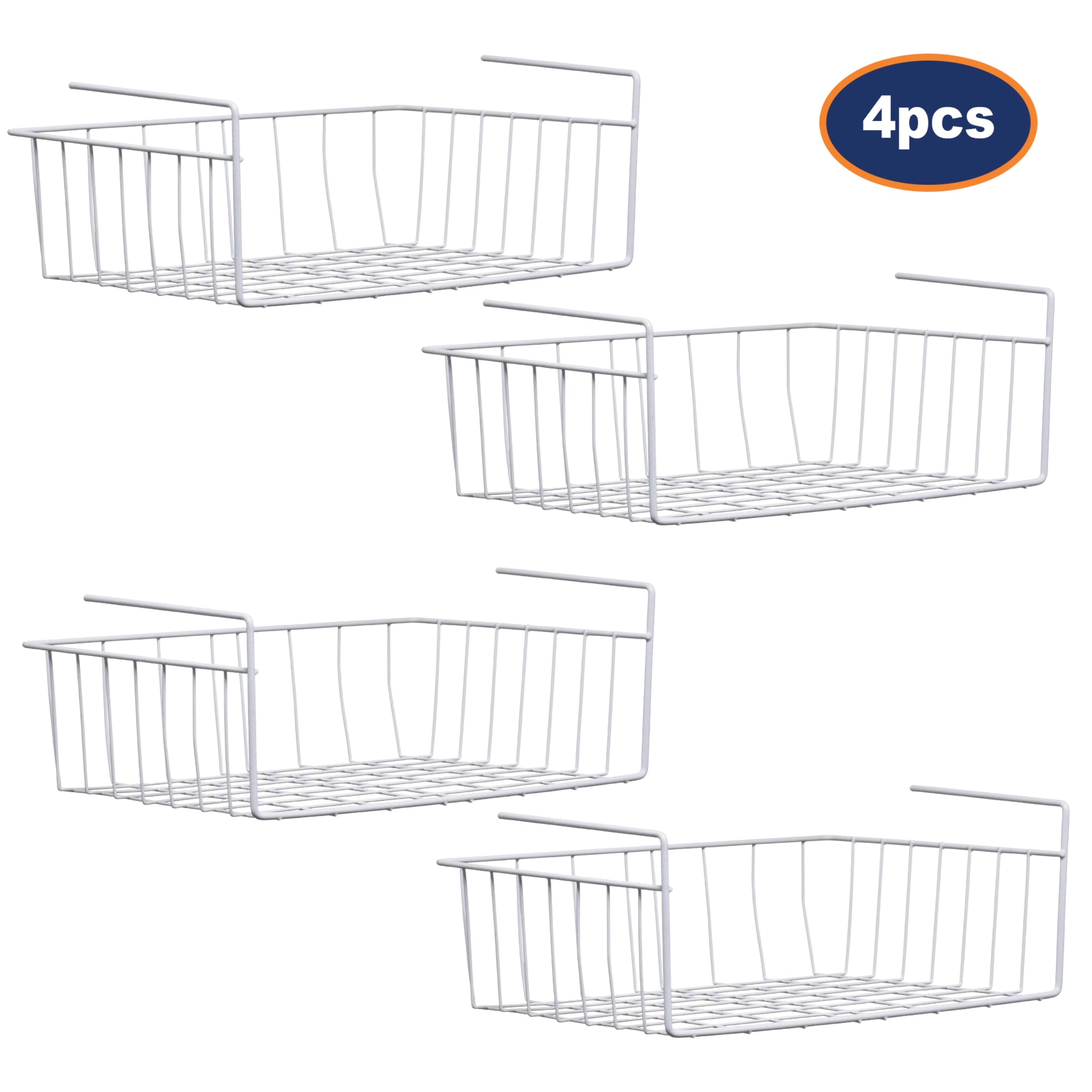 4pcs Under Shelf Storage Basket