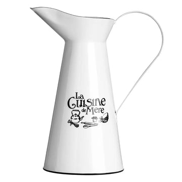 La Cuisine De Mere White Enamel Pitcher