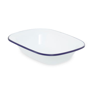 From Scratch 22cm Rectangular White Enamelled Steel Pie Dish