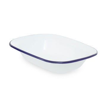 From Scratch 24cm Rectangular White Enamelled Steel Pie Dish