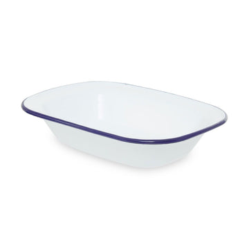 From Scratch 26cm Rectangular White Enamelled Steel Pie Dish