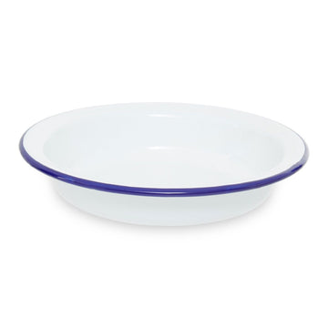 4pcs From Scratch 21cm Round White Enamelled Steel Pie Dish