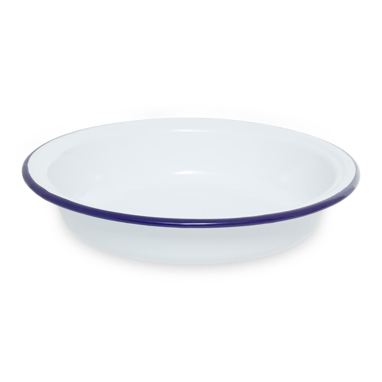 From Scratch 23cm Round White Enamelled Steel Pie Dish