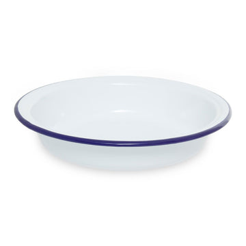 4pcs From Scratch 23cm Round White Enamelled Steel Pie Dish