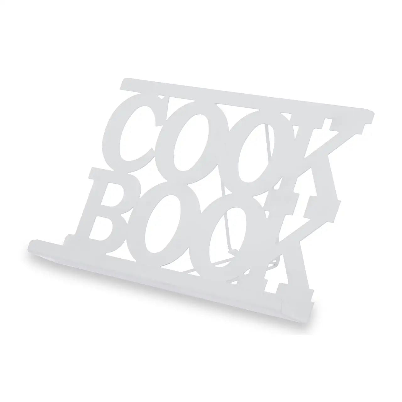 White Metal Cook Book Stand