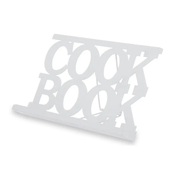 White Metal Cook Book Stand