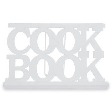 White Metal Cook Book Stand