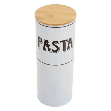1.6L White Metal Pasta Canister