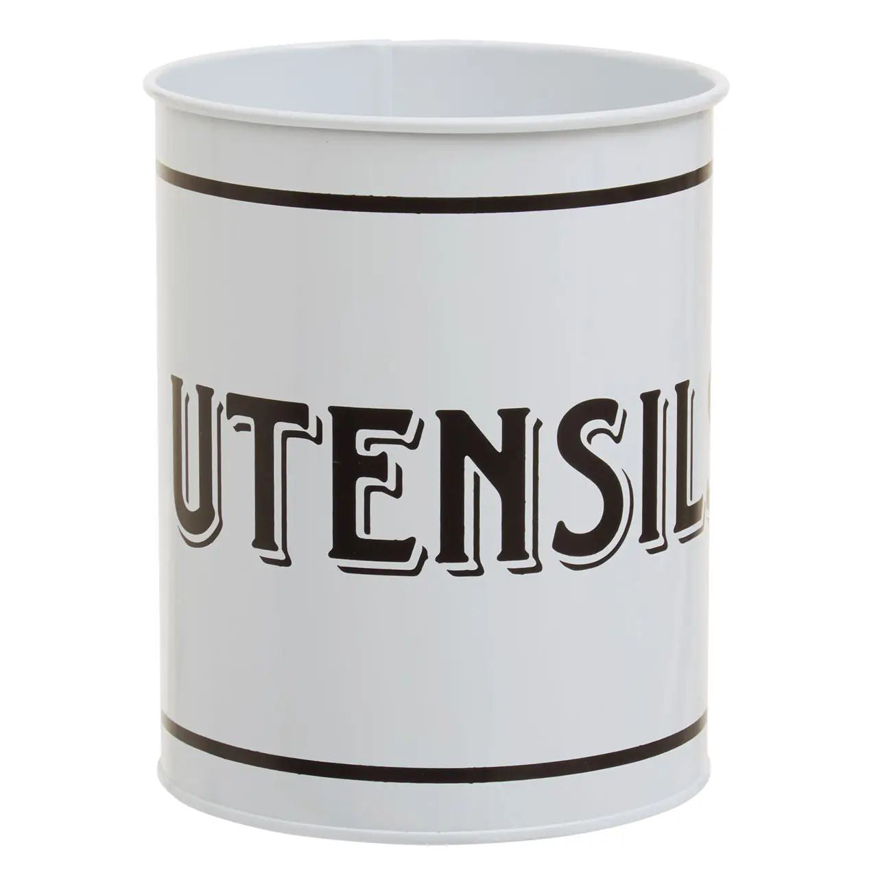 White Metal Utensil Holder