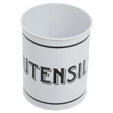 White Metal Utensil Holder