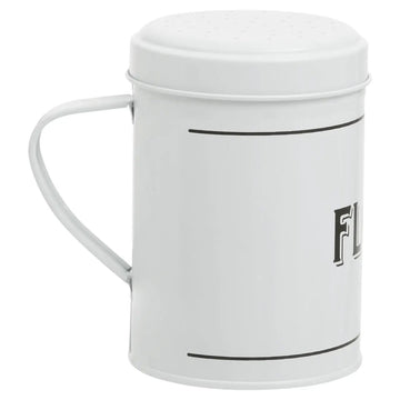 White Metal Flour Shaker