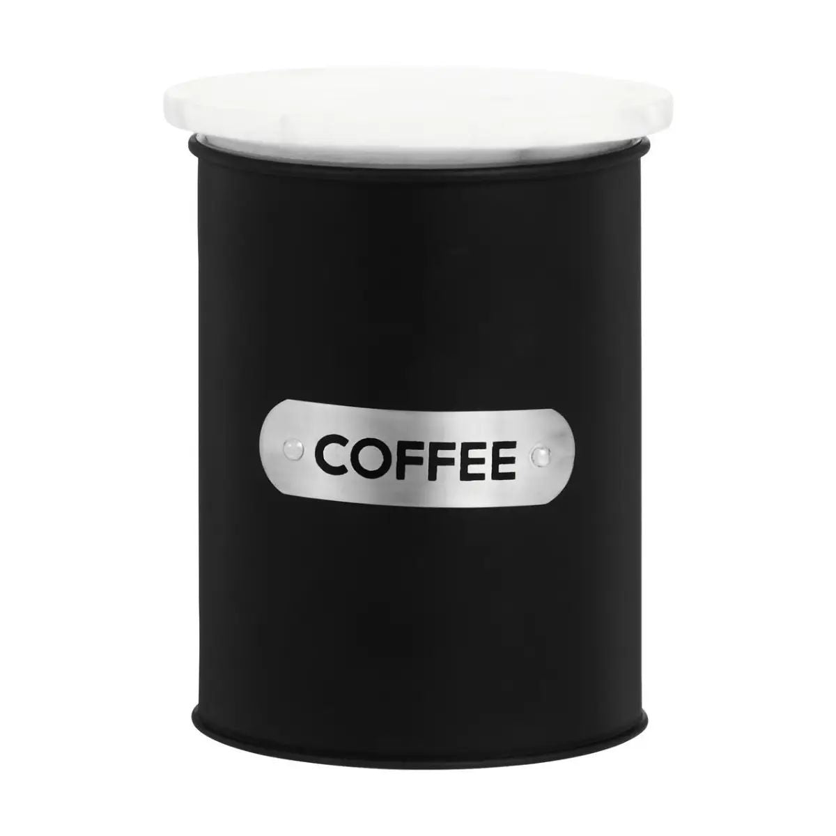 Liberty Black & White Tin Coffee Canister