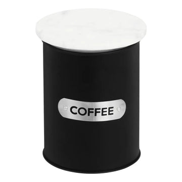 Liberty Black & White Tin Coffee Canister