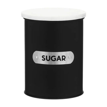 Liberty Black & White Tin Sugar Canister