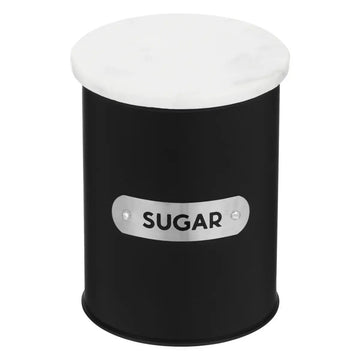 Liberty Black & White Tin Sugar Canister