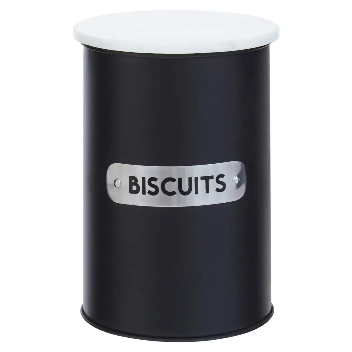 Liberty Black & White Tin Biscuit Canister