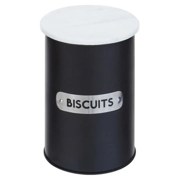 Liberty Black & White Tin Biscuit Canister