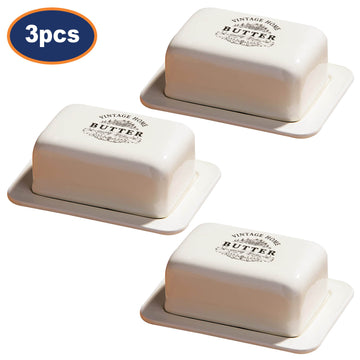 3pcs Vintage Home Butter Dish